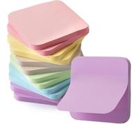 Lot De 12 Blocs-Notes,720 Feuilles,7,1x7,1 Cm,6 Couleurs Pastel,Coins Ronds,Notes Adhésives Colorées,Notes Adhésives Colorées,Notes À Coller,Bloc-Notes Autocollantes
