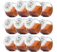 Lot de 12 bocals à bonbons, bocal en verre avec couvercle pot de conservation - Hauteur 16 x Diamètre 10.5 cm -JUANIO- Transparent G
