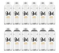 Lot De 12 Bombes De Peinture Mtn 94 - Noir Et Blanc - 400ml