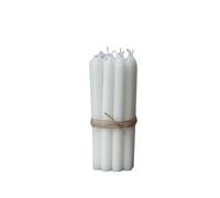 Lot de 12 bougies à tige fines, hauteur : 13 cm, diamètre : 1,2 cm, différentes couleurs, durée de combustion : 2,5 heures, Avent, Noël, couleur : blanc