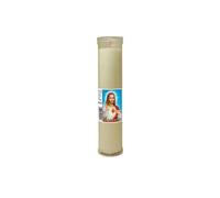 Lot de 12 Bougies Blanches Transparentes Sacré Cœur de Jésus 27 cm Voile votif liturgique Cimetière et Églises