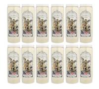 Lot de 12 Bougies Neuvaine Saint Michel 17,5 cm - Bougie Neuvaine - Culte Chrétien en Cire végétale