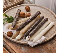 Lot de 12 bougies Savineau crème/marron H/Ø env. 20/2 cm