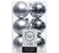 Lot de 12 boules EDM - esprit de Noël - Argenté - 71870 Argenté G
