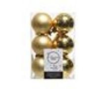 Lot de 12 boules EDM - esprit de Noël - Doré - 71869 Doré G