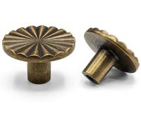 Lot de 12 boutons de meubles anciens en bronze, fabriqués en alliage de zinc robuste