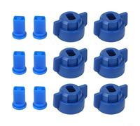 Lot de 12 buses anti-dérive pour ventilateur plat coupe-vent haute pression pour jardinage agricole, buses d'atomisation en plastique bleu