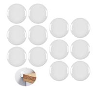 Lot de 12 Butée de Porte Murale Adhésive, Protection Poignée de Porte Transparente en Silicone, Amortisseur de Choc Silencieux pour Mur, Meubles, Réfrigérateur, Butoir Rond 40mm x 8mm