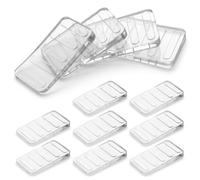 Lot de 12 cales de porte en caoutchouc antidérapantes en plastique | Cale de porte empilable réglable en hauteur en caoutchouc multi-usages pour portes pour niveler les inégaux et autres meubles