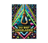 Lot de 12 cartes d'invitation pour anniversaire d'enfant, filles, garçons, escalade, parc d'escalade, invitations colorées cool pour anniversaire
