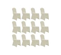 12x Housses Elastiques de Chaise Noir Mariage Banquet Fête Réunion vidaXL