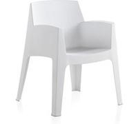 Pegane Lot de 12 chaises de jardin - Blanc
