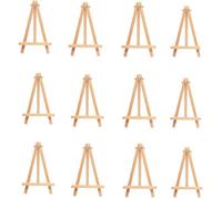 Lot de 12 chevalets de table en bois, petits supports de bureau pour exposer des peintures sur toile, des décorations de mariage
