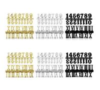 Lot de 12 Chiffres Horloge Arabes Romains Autocollants, Accessoires Réparation Design DIY Aucunely