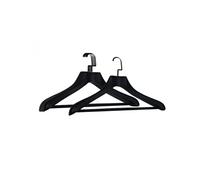 Lot de 12 cintres 44.5 cm pour manteau adulte premium avec crochet pivotant à 360° - Noir - Vivezen Noir G
