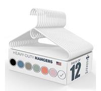 Lot de 12 cintres en Plastique Robuste fabriqués aux États-Unis, Lot de 20, 30, 50, 100 cintres en Plastique Solide, cintres pour Vestes, cintres en Plastique épais pour placards et cintres à