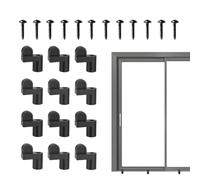 Lot de 12 clips de fenêtre tempête - Fixation de sécurité très résistante avec vis, pour portes moustiquaires, panneaux d'hiver - Pour maison, dortoir, appartement, chambre à coucher, salon