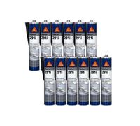 Lot de 12 colles mastic marine SIKA Sikaflex 291i - Noir - 300ml