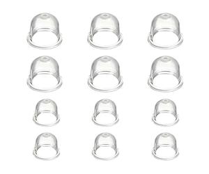 Lot de 12 coques de carburateur de 19 mm et 22 mm, pompe à carburant, soupape d'injection d'essence pour tronçonneuse, ventilateur, tondeuse à gazon (transparent)