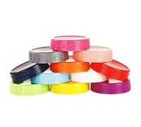 Lot de 12 couvercles de bocaux en plastique coloré de qualité alimentaire avec joint d'étanchéité en silicone et surface anti-rayures pour bocaux en conserve