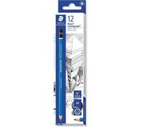 Staedtler Crayons à papier Mars Lumograph 6B – Boîte en carton 12 crayons (100-6B VE)