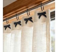 (Lot de 12) Crochet de rideau de douche en alliage de zinc à nœud papillon très à la mode, crochet de rideau décoratif, crochet de douche en alliage de zinc élégant - anneaux de rideau décoratifs pour