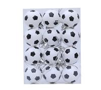 Lot de 12 décorations de Noël incassables en Forme de Football, 4 cm, décoration à Suspendre pour Couronne d ' Arbre, Manteaux, fête d ' Hiver, Boule de décoration de Noël incassable