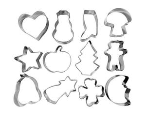 Lot de 12 découpoirs / Emporte-pièces Assortis sur cercle