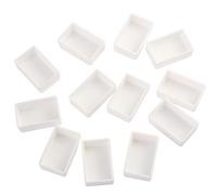 Lot de 12 demi-godets complets en plastique blanc pour peinture aquarelle à l'huile d'aquarelle (3,2 ml, 12 pièces)