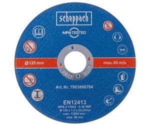 Lot de 12 disques a tronconner metal 125mm Scheppach