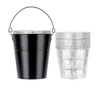 Lot de 12 doublures de conteneur de graisse de taille spéciale pour unité de cuisson à granulés et cuisinières extérieures similaires
