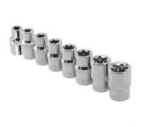 Lot de 12 douilles femelles de type E pour douilles Torx compatibles avec les clés à cliquet et outils à main, y compris E10 E12 E14 E16 E18 E20 E22 E24 Tailles (E11)