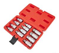 Lot de 12 douilles hexagonales 1/2 H5 à H22 pour embouts en acier S2 pour visseuse à percussion et liquet