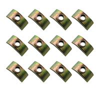 Lot de 12 écrous demi-lune JCBIZ - 24 mm - M6 - Rondelles d'espacement pour meubles - Accessoires pour connexion de meubles