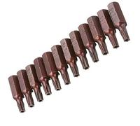 Lot de 12 embouts de tournevis à tige hexagonale magnétique de type T avec trous Torx T35 6,35 mm