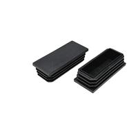 Lot de 12 embouts pour pieds de meubles - 30 x 70 mm | Bouchon d'obturation pour embout de tuyau, accessoires de meubles, capuchons d'obturation rectangulaires noirs, durables