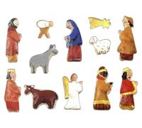 Lot de 12 emporte-pièces pour la crèche de Noël – Accessoires pour la crèche de Noël – Emporte-pièces pour les décorations de Noël