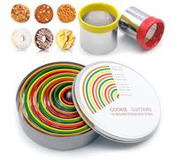Lot de 12 emporte-pièces ronds en acier inoxydable - 12 tailles - Pour biscuits, pâtisseries, beignets, mousse et fondant - Avec boîte de rangement pratique
