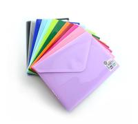 Lot de 12 Enveloppes avec Fermeture V-Lock, Assortiment de 12 couleurs, Haute Résistance et Durabilité, en Polypropylène 100% Recyclable - Format A5 - par Office Box.