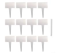 Lot de 12 étiquettes en acrylique de type T pour plantes de jardin, herbes, fleurs, jeunes arbres, arbres fruitiers, utilisation en extérieur avec marqueur personnalisable, décoration de jardinage