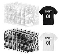 Lot de 12 feuilles de 588 lettres et chiffres thermocollants pour vêtements, 5,1 cm, lettres de l'alphabet en vinyle avec transfert thermique PU, lettres de A à Z, et chiffres de l'alphabet de 0 à 9