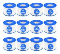 Lot de 12 Filtres pour Bestway VI, 58323, Lay-Z-Spa, Coleman SaluSpa 90352E, Miami, Vegas, Monaco, Paris, Palm Springs,Filtre de Spa