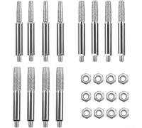 Lot de 12 forets d'affûtage de chaîne de tronçonneuse avec têtes de meulage diamant 4 mm, 4,8 mm, 5,5 mm, ensemble de meuleuses manuelles à manivelle résistantes à l'usure pour aiguiser les dents de