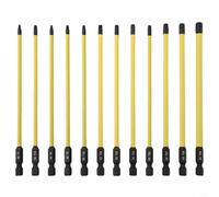 Lot de 12 forets magnétiques pour perceuse Torx Tige hexagonale 1/4" T7 à T40 Compatible avec tournevis pneumatique et électrique