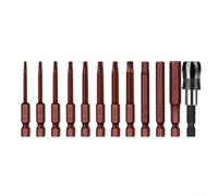 Lot de 12 forets mixtes de 0,6 cm à tige hexagonale haute pour torsion en acier pour projets de réparation de meubles de véhicules