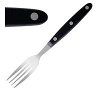 GardenGrill Fourchettes à viande Olympia – inox poli 200 mm, manche noir – Lot de 12