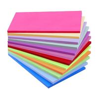 Lot de 12 grands blocs de notes autocollantes - 7,6 x 12,7 cm - Grandes notes adhésives pastel - Multicolores - Cartes de modération autocollantes - Pour l'école, la maison, le bureau, la liste des