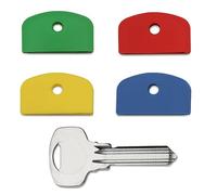 Lot de 12 grands capuchons de clés d'identification à tête carrée colorés pour clés Yale