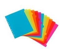 Viquel Intercalaires réinscriptibles Happy Fluo polypropylène neutres 12 onglets