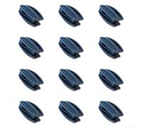 Lot de 12 isolateurs d'anneaux de clôture électrique en plastique robuste pour poteau en bois résistant aux UV - Bleu et noir - 12 pièces